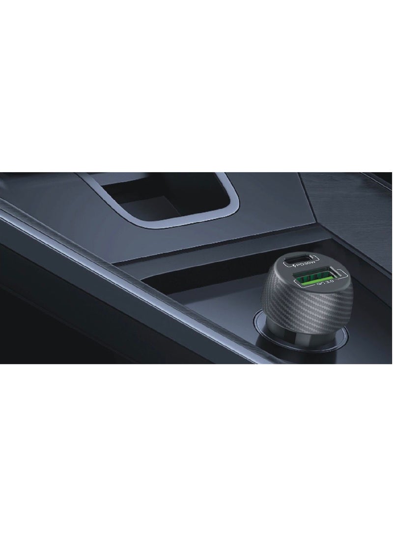 تنبلس شاحن سيارة USB-C، محول سيارة بمنفذين 30 وات (النوع C والنوع A)، سلسلة iPhone 17/16 /15/14، سلسلة Samsung Galaxy S23/S22/S21، iPad Pro، AirPods، Huawei والمزيد - Image 4