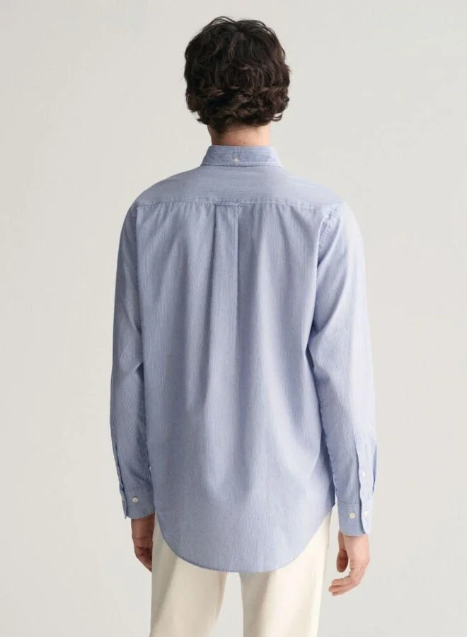 GANT  Gant Regular Fit Banker Stripe Poplin Shirt for Men | Best Price UAE