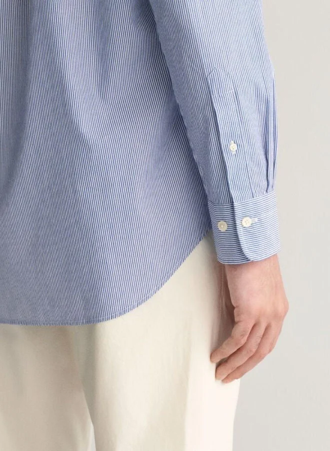 GANT  Gant Regular Fit Banker Stripe Poplin Shirt for Men | Best Price UAE