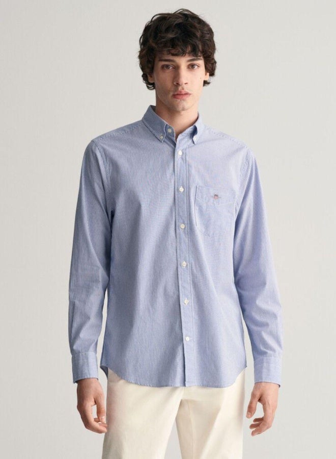 Gant Regular Fit Banker Stripe Poplin Shirt - Image 3