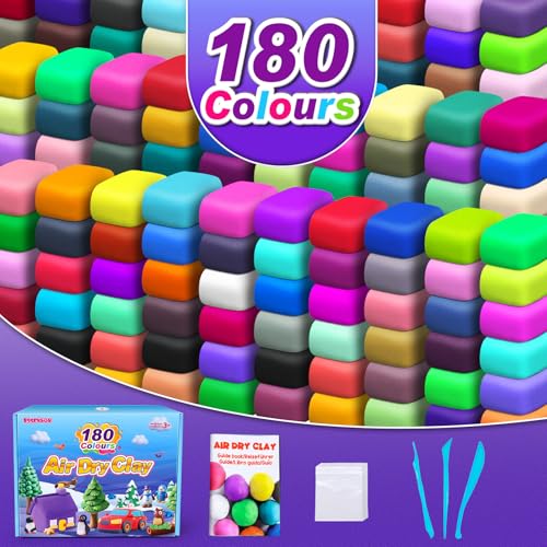 ESSENSON Air Dry Clay 180 Colors Modeling Clay for Kids DIY Molding Magic Clay for with Tools Toys Gifts for Age 3 4 5 6 7 8 Years Old Boys Girls Kids - Image 5