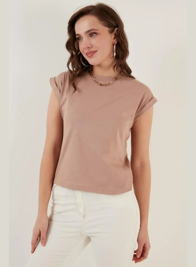 Lela Lela Crew Neck 100% Cotton Basic T-Shirt Women's T-Shirt 5864121