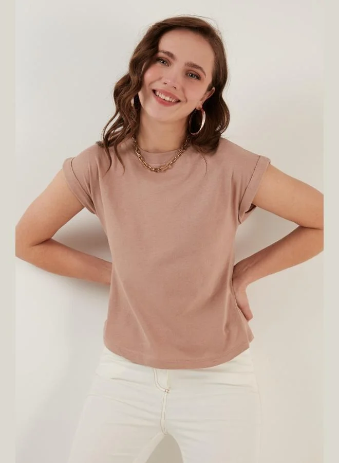 Lela Lela Crew Neck 100% Cotton Basic T-Shirt Women's T-Shirt 5864121