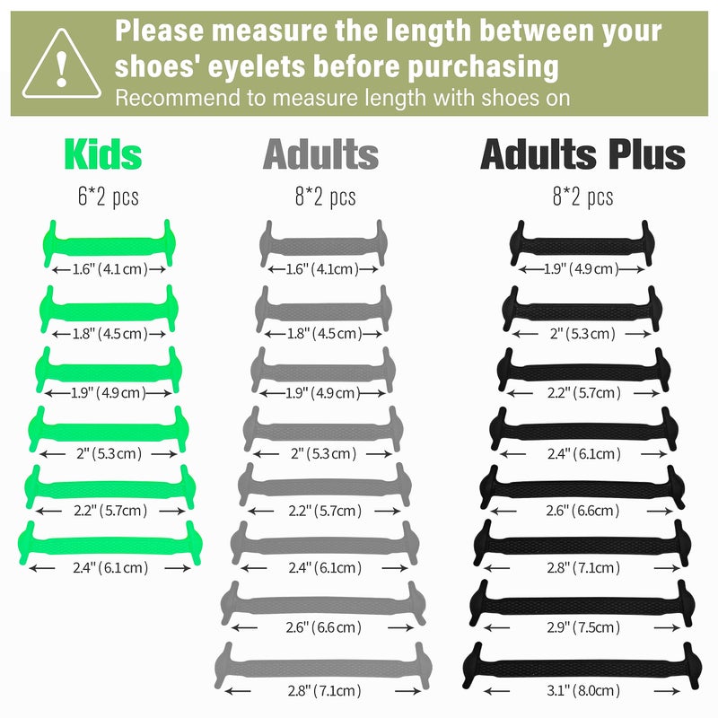INMAKER No Tie Shoe Laces for Adults and Kids, Elastic Shoelaces for Sneakers, Rubber Silicone Tieless Laces - Image 5