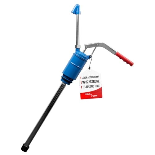 TERA PUMP Heavy Duty Manual Hand-Operated Drum Barrel Pump Lever-Action High Viscosity for Thicker Liquids Motor Oil, Gear Oil, Cutting Oils, Lubricants, etc. - Image 1
