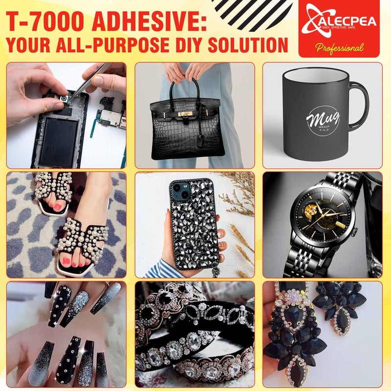 ALECPEA Upgrade T-7000 Black Adhesive Glue - 2PCS 15ml | High-Performance Waterproof Adhesive for Precision Repairs, Perfect for Phone, Electronics, Jewelry, and Crafts - Image 5