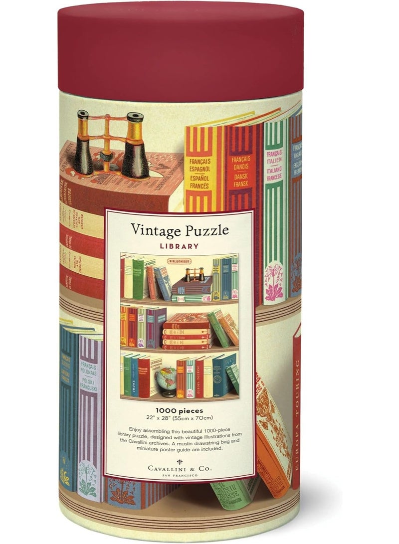 Cavallini & Co. Cavallini 1000 Piece Puzzle, Library Books (PZL/Book) - Image 2