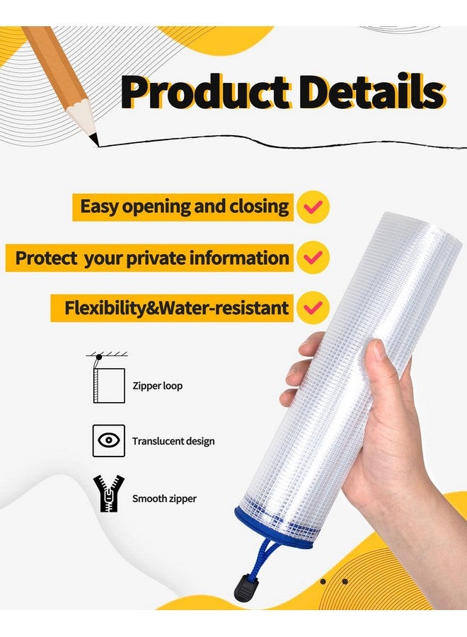 SUNEE Multisize Plastic Zipper Pouches (7 Colors, 35 Packs), Water-Resistant Zip Bag For School Office Supplies, Puzzles & Games Organizing Storage - Image 3