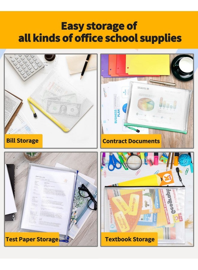 SUNEE Multisize Plastic Zipper Pouches (7 Colors, 35 Packs), Water-Resistant Zip Bag For School Office Supplies, Puzzles & Games Organizing Storage - Image 5