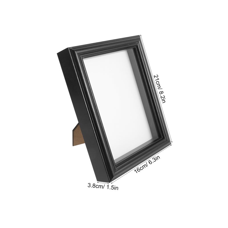 Black Wood Insect Specimen Display Frame with Clear Glass for Storage and Showcase - Image 2