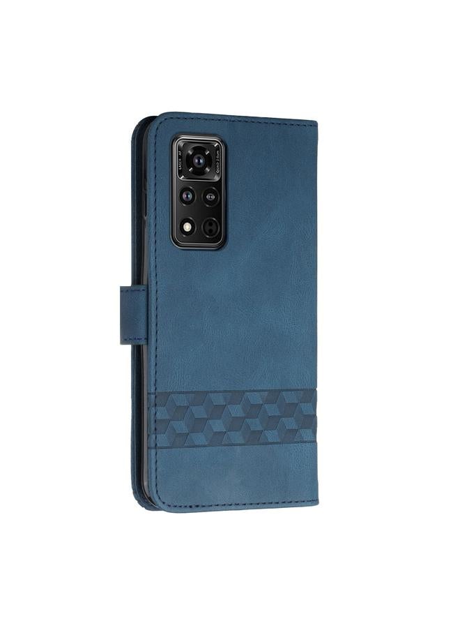 S-TOP Case For Honor V40 5G Cubic Skin Feel Flip Leather Phone Case - Image 3