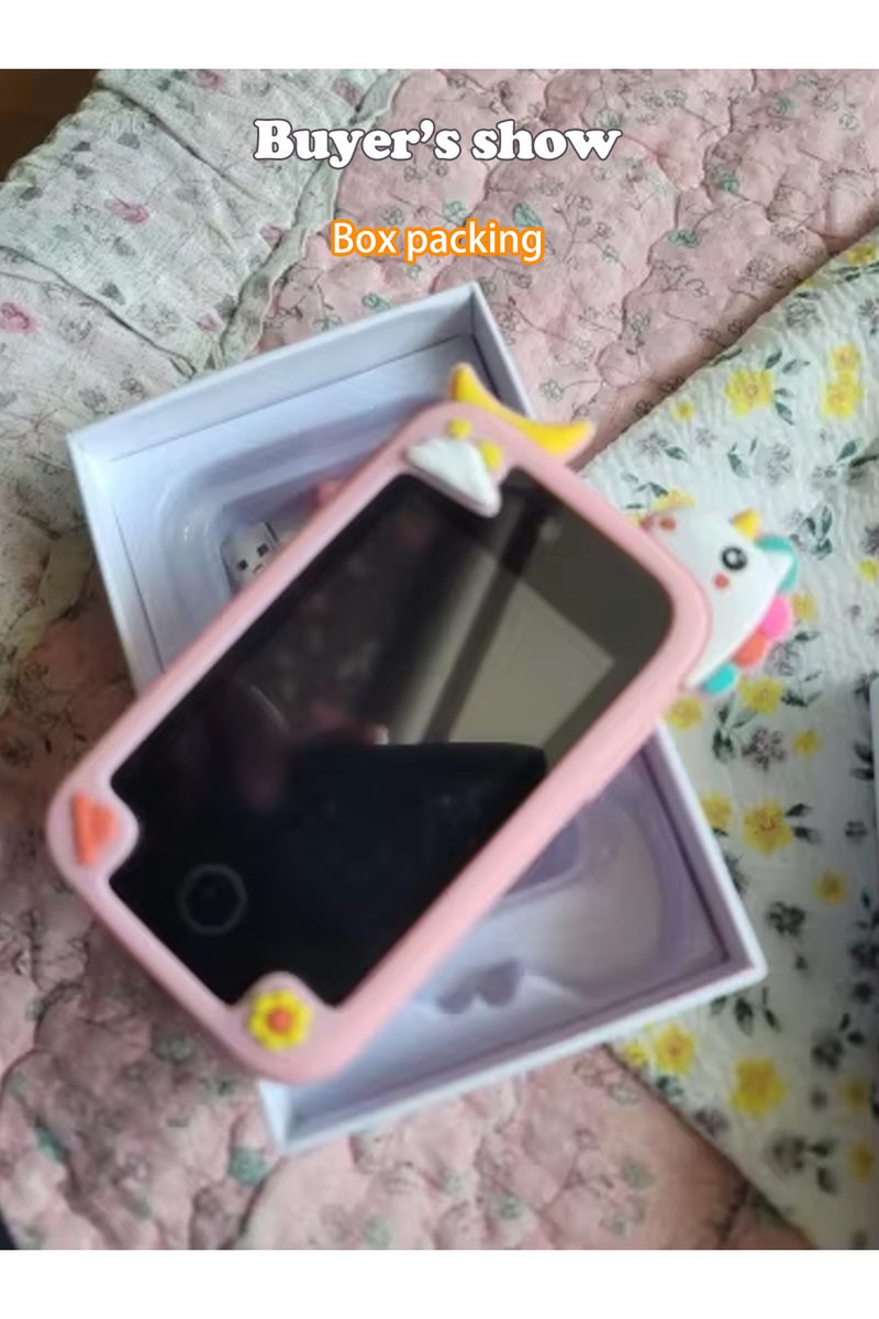 erorex Pink With 8G New Kids Smart Phone Toys Cartoon Baby Mobile MP3 Player Digital Camera for Girls Boy - Image 2