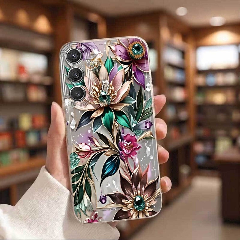 Patterned Phone Case Transparent TPU Soft Back Cover Compatible With Samsung Galaxy S26 S25 S24 S23 S22 S21 A10 A12 A13 A14 A15 A16 A20 A22 A23 A24 A25 A30 A33 A34 A35 A52 A53 A50 A54 A72 A73 M10 And Galaxy A42 5G Mixed Color - Image 4