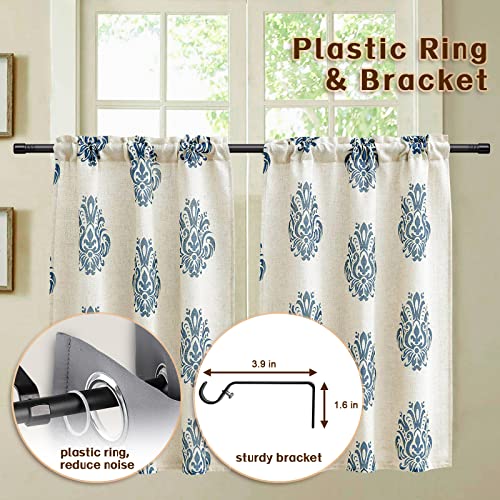 FactionGarden Matte Black Curtain Rod, 5/8 Inch Curtain Rods for Windows 23 to 81 Inch Heavy Duty Small Drapery Curtain Rods Set with Brackets(1.9-6.7Feet) - Image 5