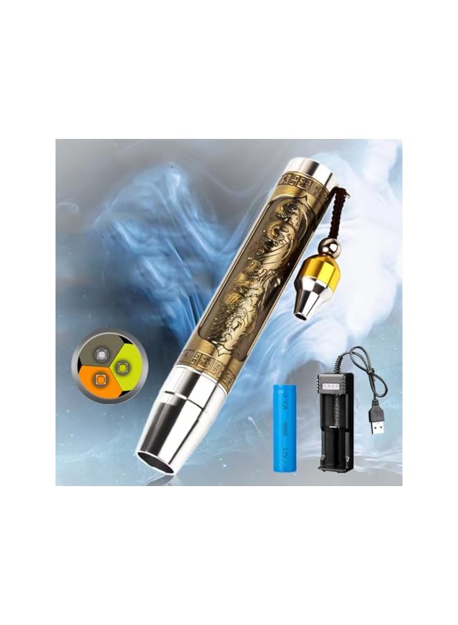 promass Three in One Rechargeable LEDs Expert Jade Appraisal Flashlight, Jewelry Appraisal Gemstones Diamond, White and Yellow Light and 365NM Ultraviolet Lamp. - Image 2