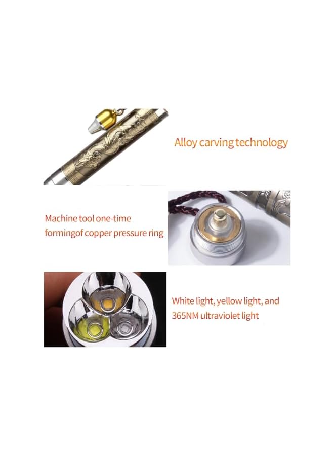 promass Three in One Rechargeable LEDs Expert Jade Appraisal Flashlight, Jewelry Appraisal Gemstones Diamond, White and Yellow Light and 365NM Ultraviolet Lamp. - Image 5