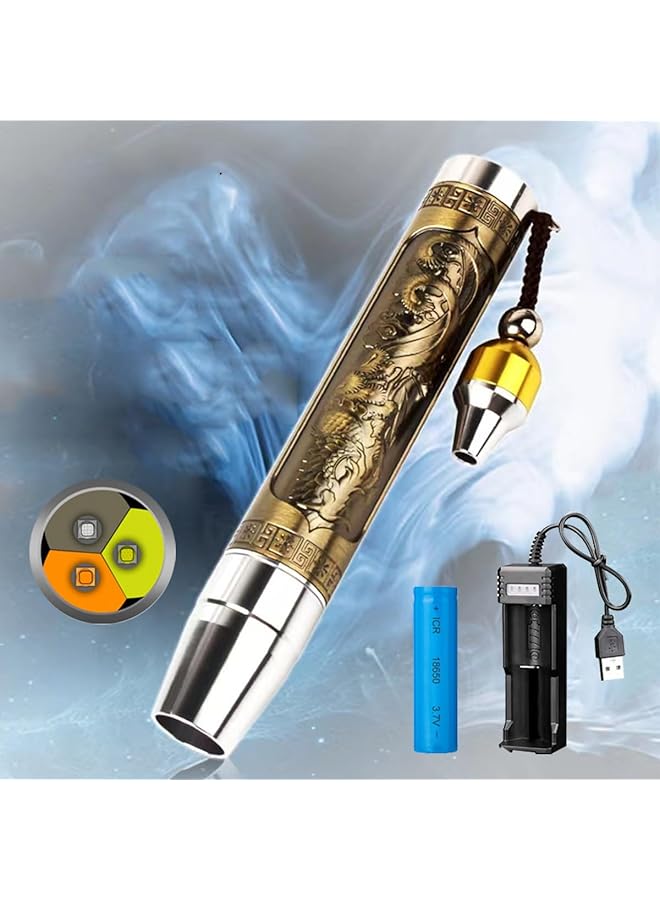 promass Three in One Rechargeable LEDs Expert Jade Appraisal Flashlight, Jewelry Appraisal Gemstones Diamond, White and Yellow Light and 365NM Ultraviolet Lamp. - Image 1