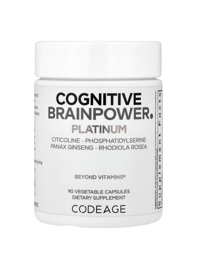 Codeage Cognitive Brainpower Platinum, 90 Vegetable Capsules