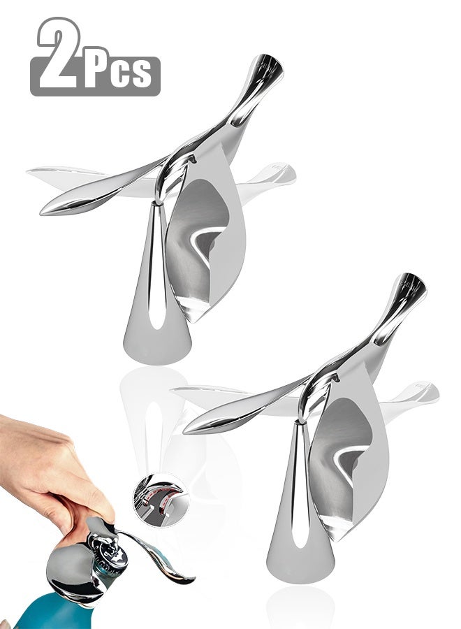 2 pcs Bird bottle opener, creative tumbler balance bird ornament, fish mouth design beer bottle opener, home bar decorations - Image 1