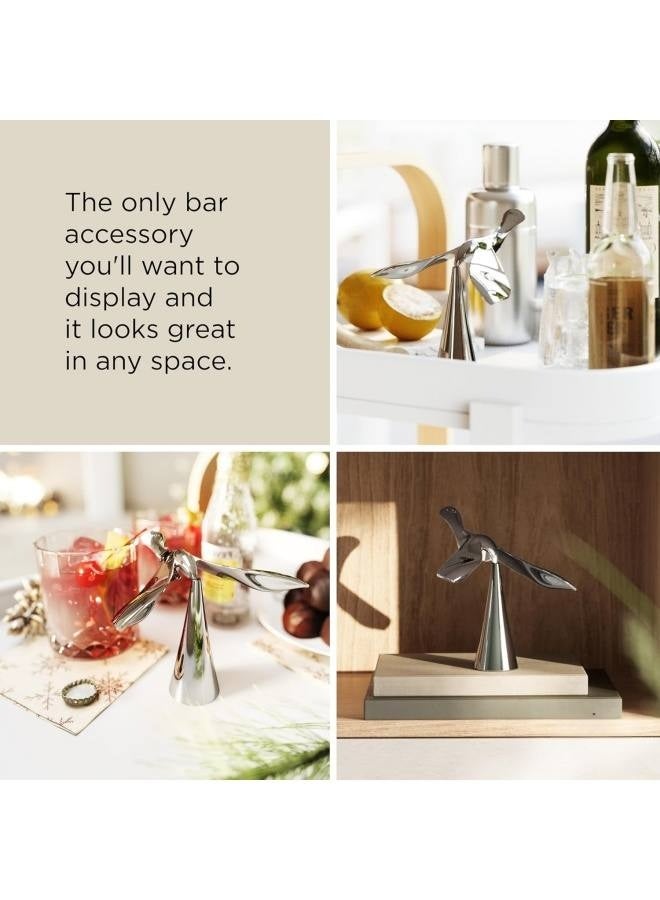 2 pcs Bird bottle opener, creative tumbler balance bird ornament, fish mouth design beer bottle opener, home bar decorations - Image 3