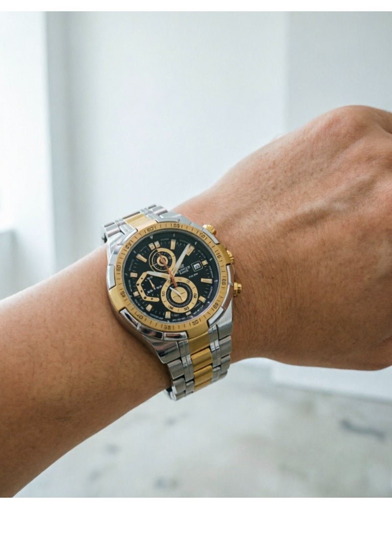 CASIO Men Stainless Steel Chronograph Wrist Watch EFR-539SG-1AVUDF - Image 5