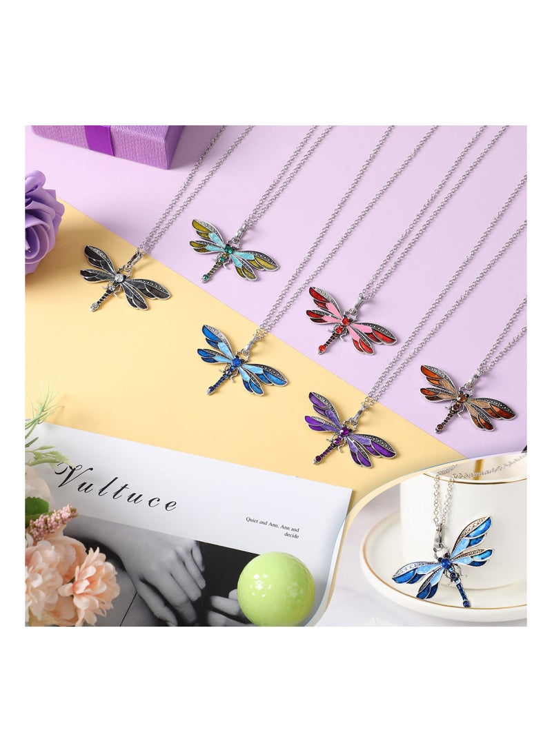 SYOSI 6 Pieces Bohemian Jewelry Bohemian Necklace for Women Pendant Colorful Enamel Necklace Vintage Multilayer Necklace Enamel Ethnic - Image 3