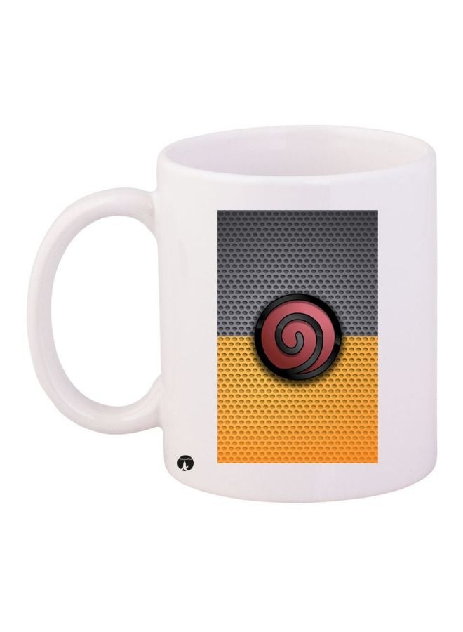 RYN Printed Coffee Mug White/Yellow/Grey 11ounce