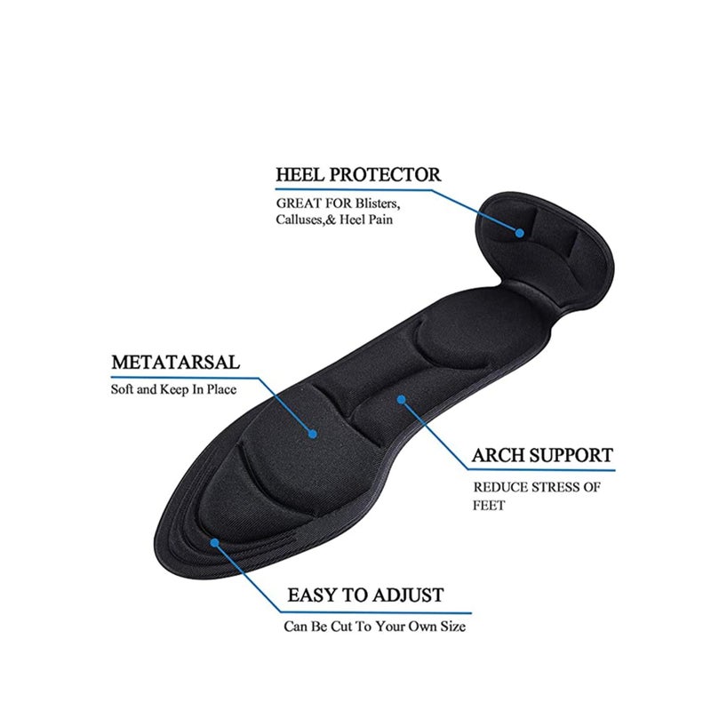 SOLARAE 3 أزواج من وسادات كعب مريحة لنعال الأحذية، قبضة مريحة للأحذية الكبيرة والأحذية الفضفاضة، لحماية الكعب من الفقاعات وآلام الكعب، بطانات واقية للرجال والنساء - Image 3