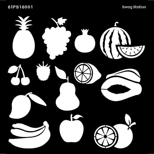 SWAGSTATION Stencils for Kids & Craft - Fruit, Alphabets & More - 12x12 Inches - Image 4