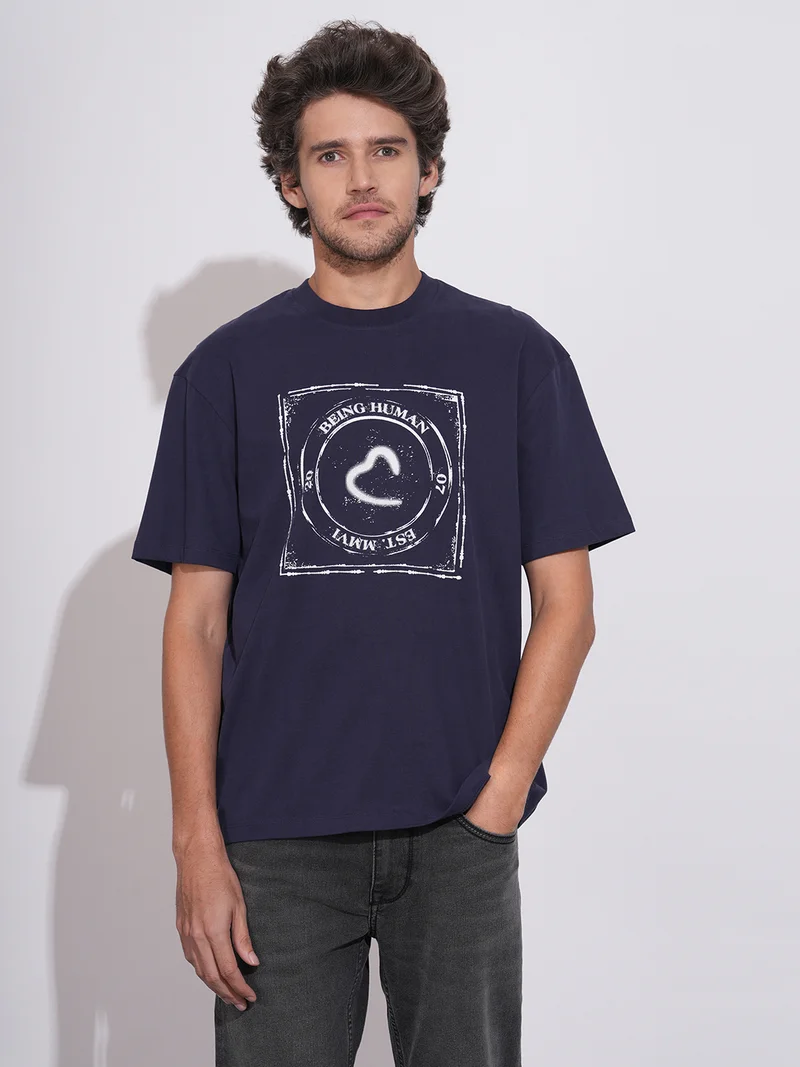 Being Human Men Printed Pure Cotton T-shirt