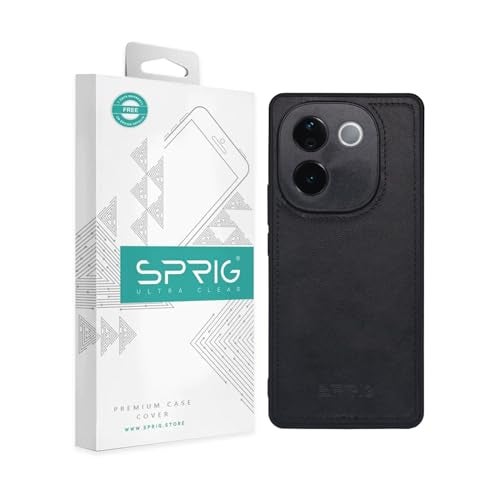 SPRIG Compatible with Vivo T3 Pro Premium PrimeMatte Back Cover Drop Tested Shock Proof Mobile Case for Men, Women, Boys and Girls with Camera Protection (Black) - Image 1