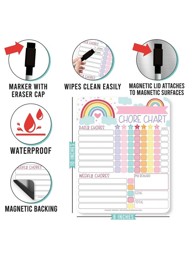 Hadley Designs Rainbow Chores Chart For Kids - Reward Chart For Kids, Magnetic Chore Chart For Kids Good Behavior Chart For Kids At Home, Kids Chore Chart Toddler Chore Chart Chore Board, Kid Chore Charts - Image 5