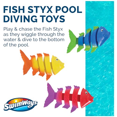SwimWays Fish Styx Kids FishShaped Pool Diving Toys 3 Pack Bath Toys Pool Party Supplies for Kids Ages 5 and Up - Image 5