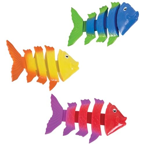 SwimWays Fish Styx Kids FishShaped Pool Diving Toys 3 Pack Bath Toys Pool Party Supplies for Kids Ages 5 and Up - Image 1