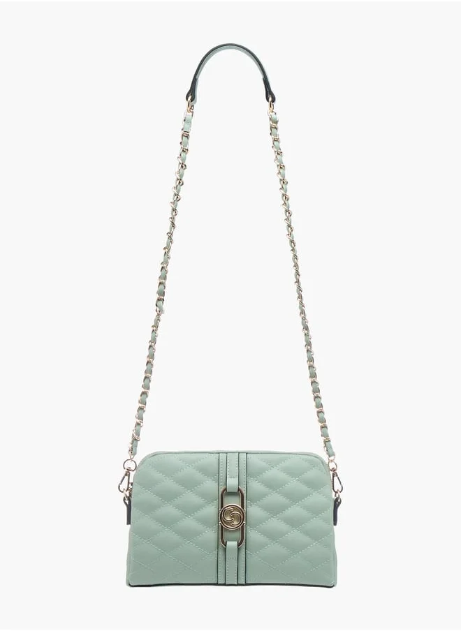 سيليست Women Quilted Crossbody Bag with Zip Closure and Detachable Strap