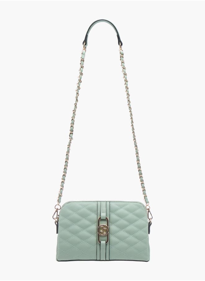 Celeste Women Quilted Crossbody Bag with Zip Closure and Detachable Strap  - Image 2