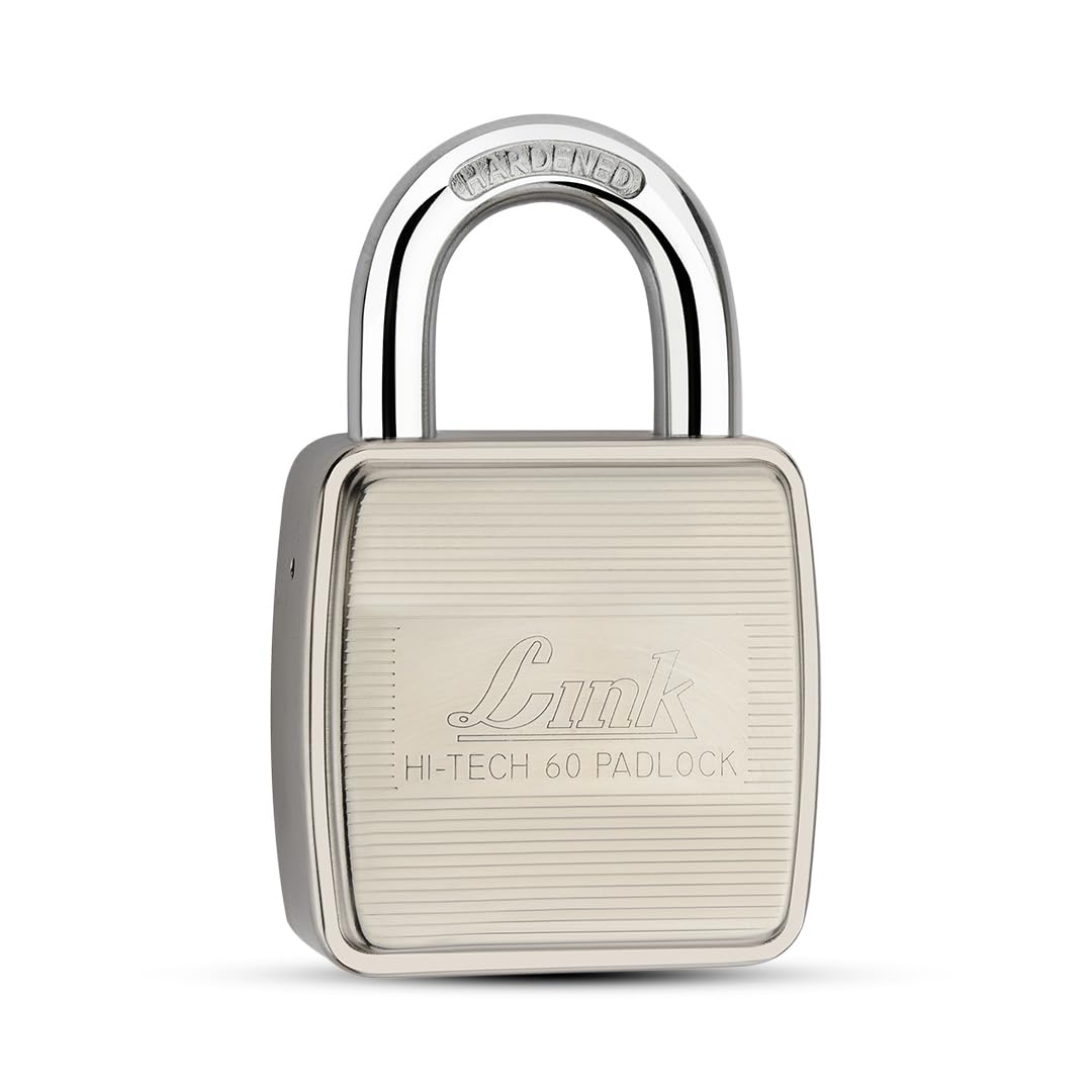 Link Hi-Tech 60MM Padlock|Stainless Steel Lock for Main Door, Office ...