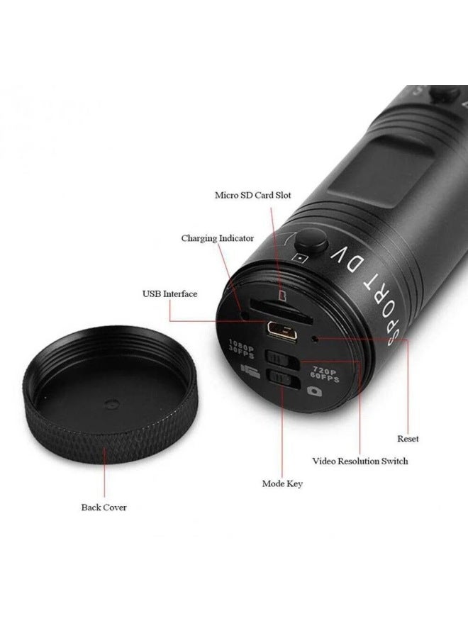 Generic P9 F9 Sports Camera HD 1080p Bicycle Helmet Waterproof DV Flashlight Driving Recorder Cross Border-Color:F9 Action Camera-English Version - Image 3