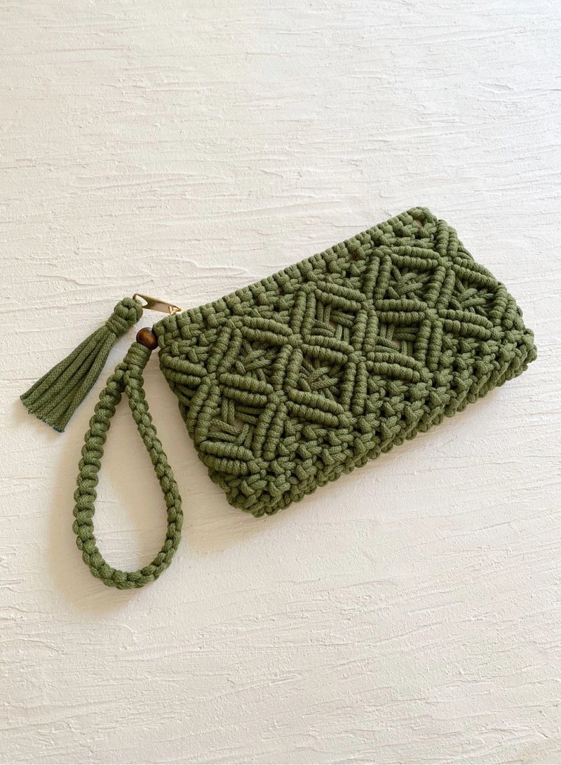 انتيكيانو حقيبة كلتش مكرمية - Image 1