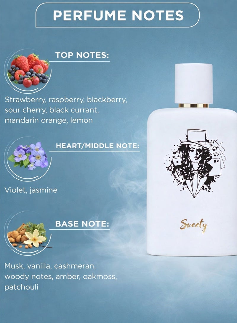 Hermoso نجاتي هيرموسو سويتي أو دي بارفان 100 مل - عطر فاخر للنساء برائحة الفواكه والزهور - Image 2