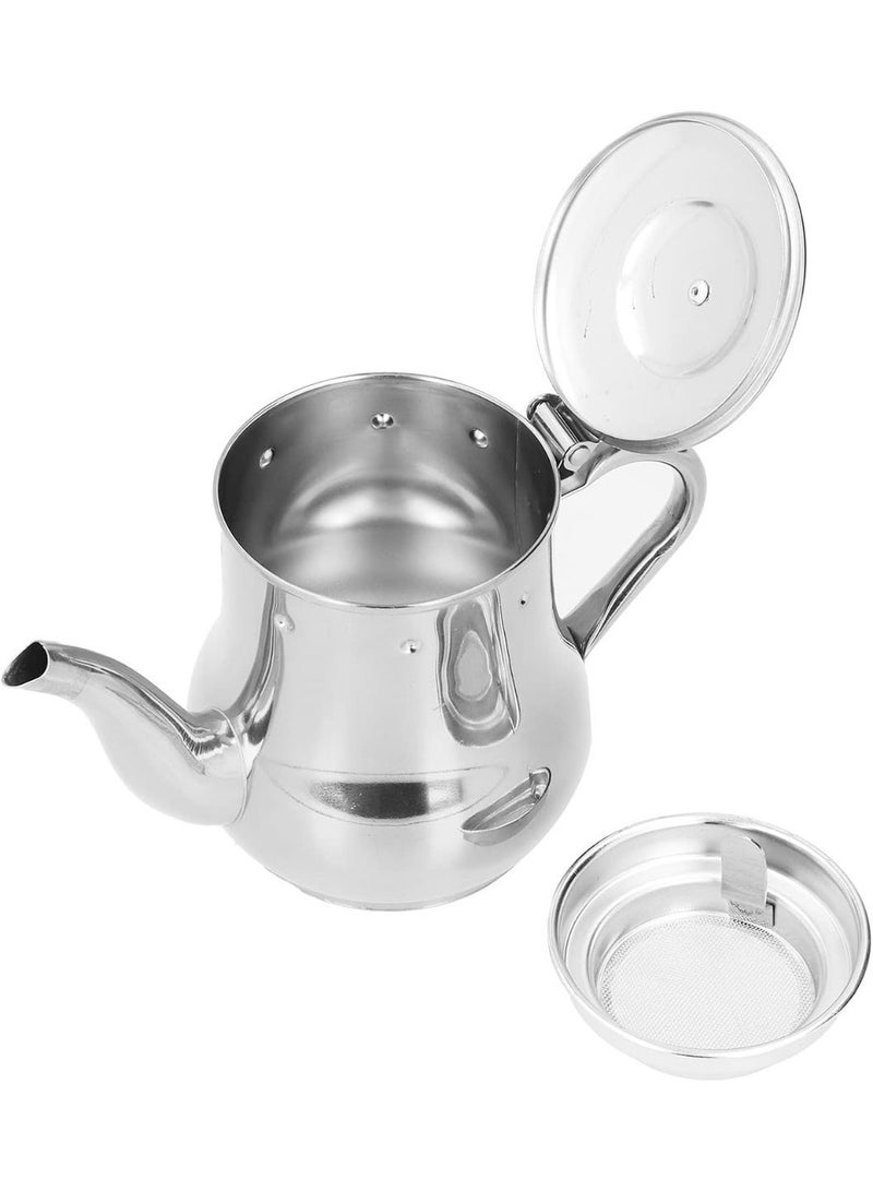 ابريق من الستانلس مع مصفاة شبكية دقيقة مع غطاء مقاوم للغبار - Image 1