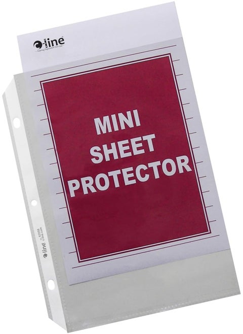 C-Line Top Loading Heavyweight Poly Sheet Protectors, Clear, Mini Size, 8.5 x 5.5 Inches, 50 per Box (62058)