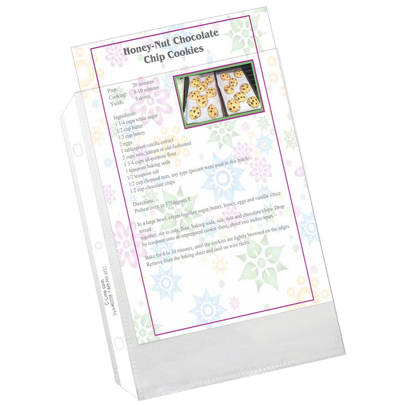 C-Line Top Loading Heavyweight Poly Sheet Protectors, Clear, Mini Size, 8.5 x 5.5 Inches, 50 per Box (62058) - Image 2