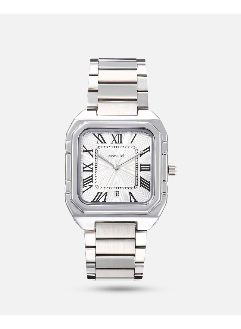 Men's luxury watch in silver - Image 2