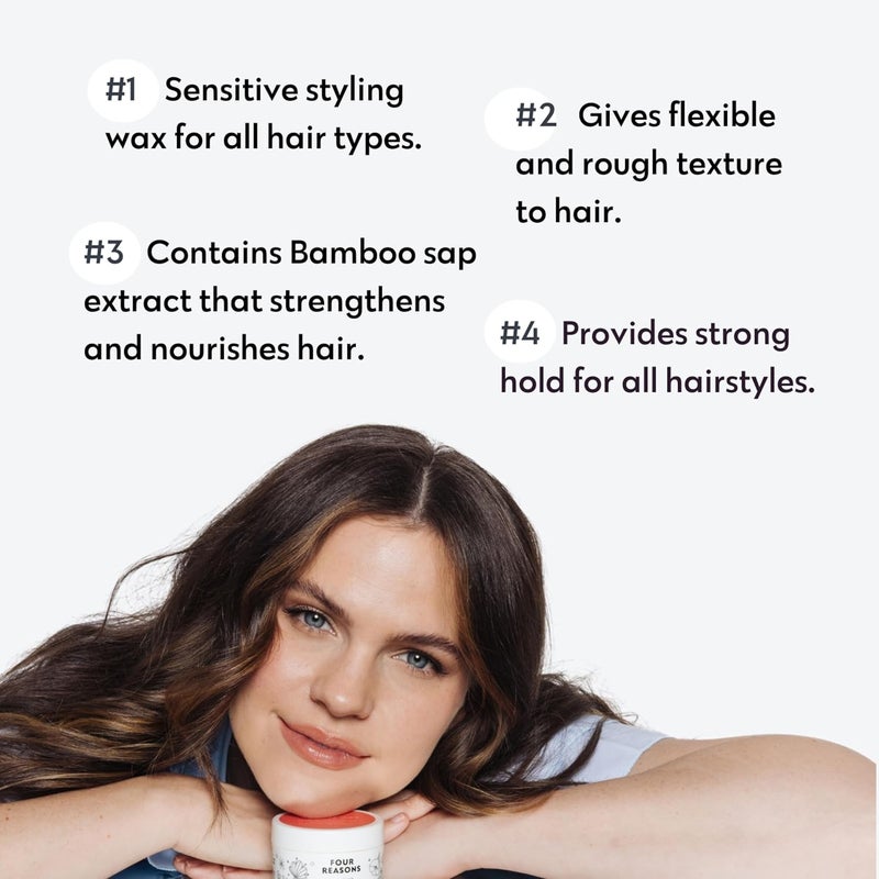 No nothing Hair Styling Wax For Sensitive Skin & Scalp – Fragrance Free Strong Hold Wax With Flexible Finish – Vegan, Hypoallergenic, Paraben Free Texturing Wax For Damp & Dry Hair For Men & Women Simple multi-color universal build - Image 2