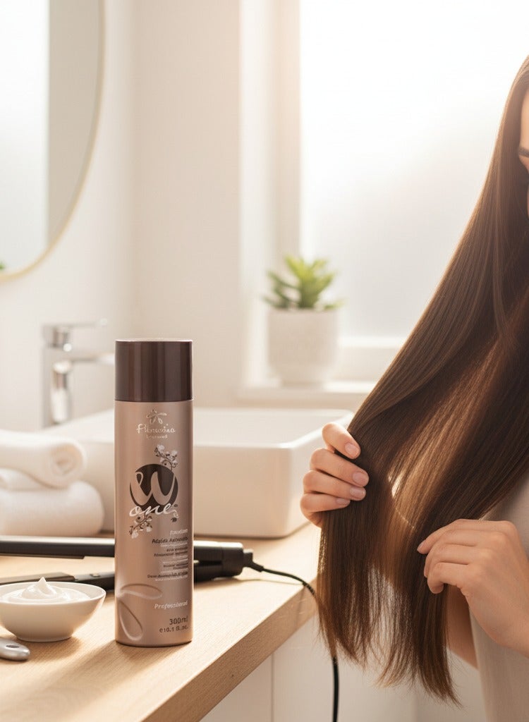 Floractive W One Nano Protein Hair Straightening: 300ml All-in-One Solution for Effortless Straightening - Image 3