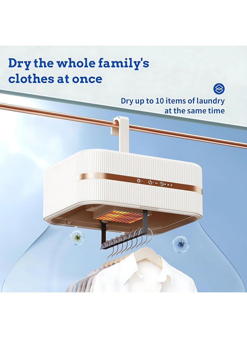 SUNCHHAYA SUNCCHAYA Cloth Dryer Machine Portable Cloth Drying Machine with UVTimerAutomatic ShutOff Cloth Dryer Machine Mini Dryer for Baby Clothing Underwear Camping Business Trip  - Image 3