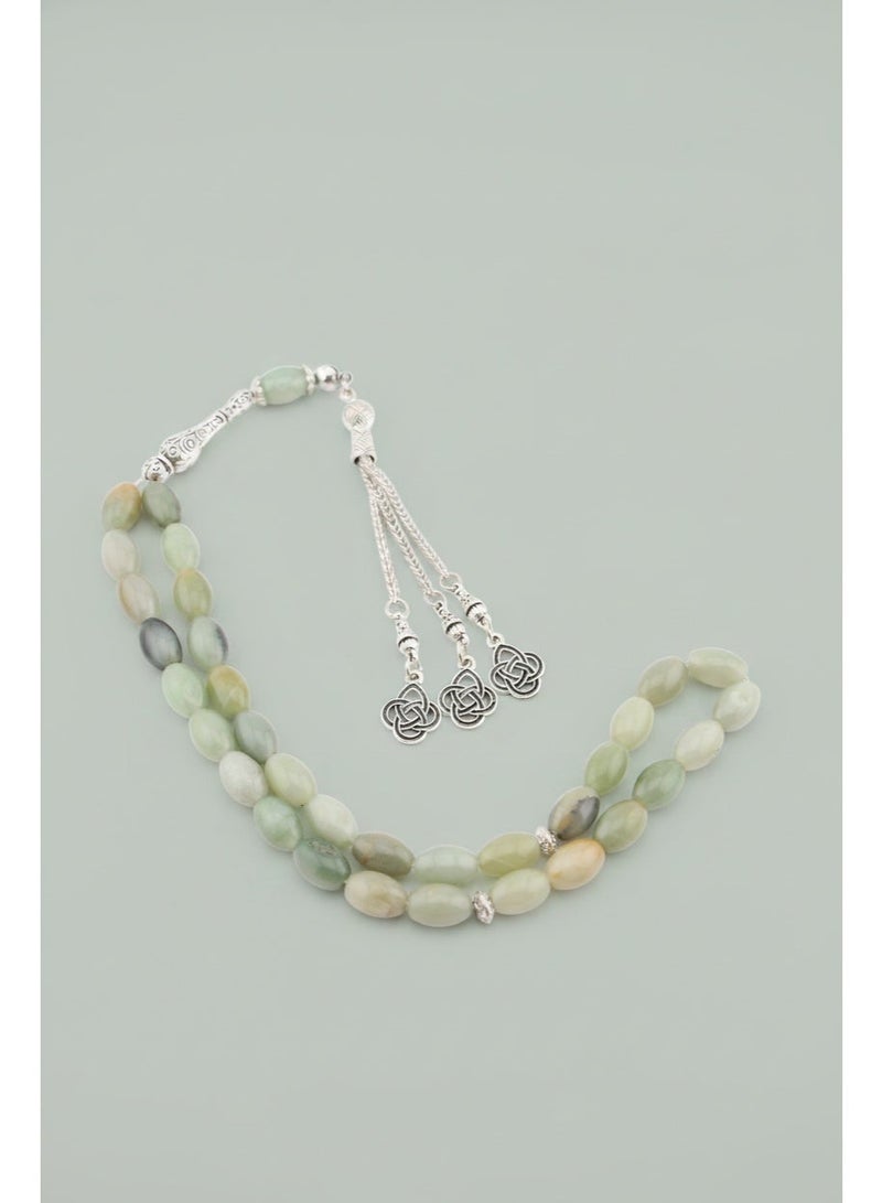 Kamins Collection Oval Light Green, Agate , Prayer Bead - Image 4