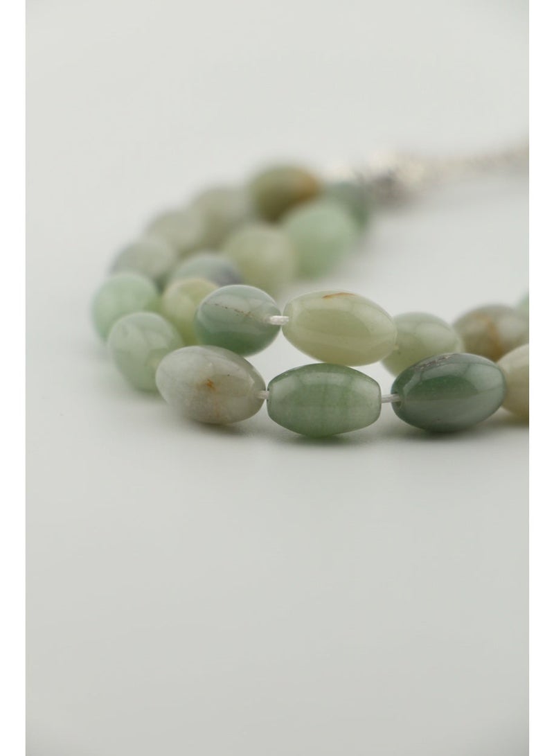 Kamins Collection Oval Light Green, Agate , Prayer Bead - Image 5