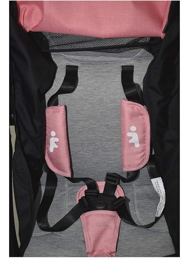 erorex Dgl 88725 Foldable Baby Stroller Grey Pink - Image 3